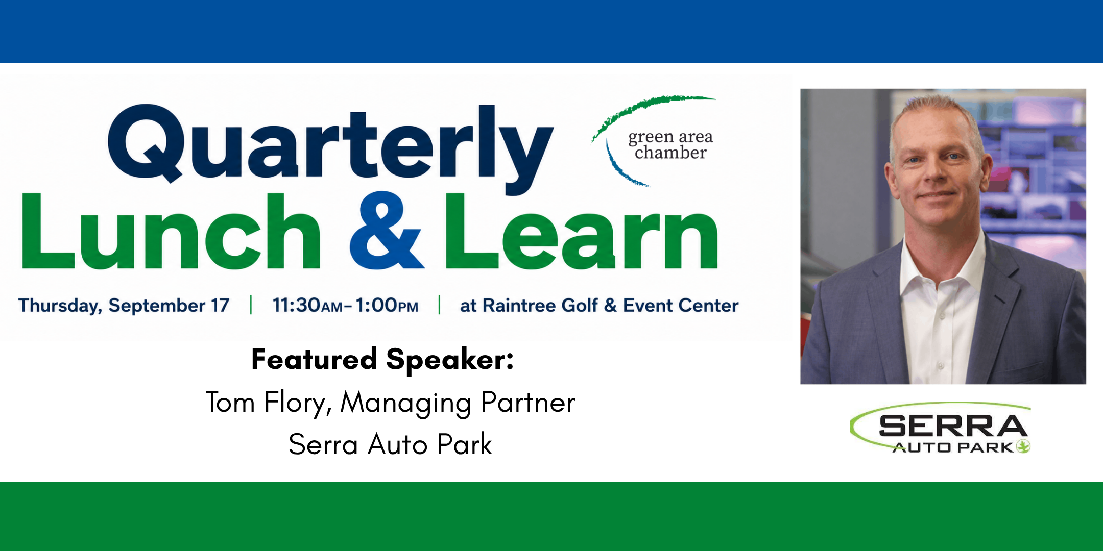 september 2026 quarterly luncheon Green Area Chamber
